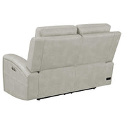 Brickston Triple Power Reclining Sofa Set Grey