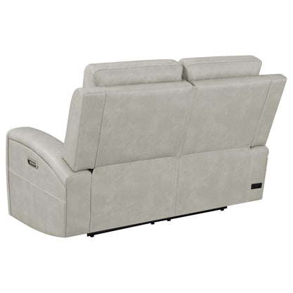 Brickston Triple Power Reclining Sofa Set Grey