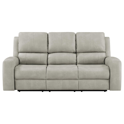 Brickston Triple Power Reclining Sofa Grey