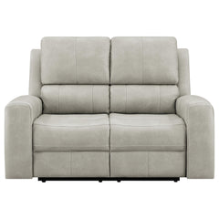Brickston Triple Power Reclining Loveseat Grey