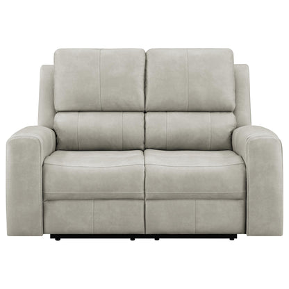 Brickston Triple Power Reclining Loveseat Grey