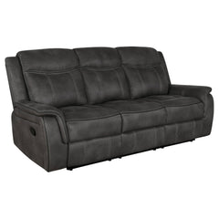 Conjunto de sofá reclinable tapizado Lawrence color carbón
