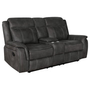 Conjunto de sofá reclinable tapizado Lawrence color carbón