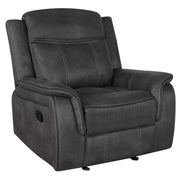 Conjunto de sofá reclinable tapizado Lawrence color carbón