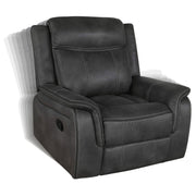 Conjunto de sofá reclinable tapizado Lawrence color carbón