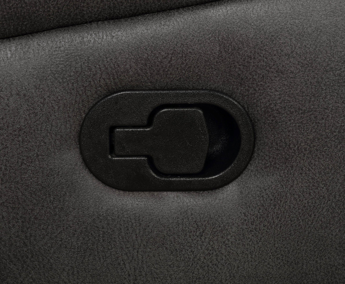 Sofá reclinable Lawrence con brazos acolchados y tapizado en color carbón