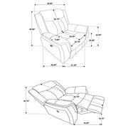 Sillón reclinable con brazos acolchados y tapizado Lawrence, color carbón