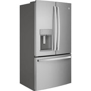  GE Profile 36-inch, 27.7 cu.ft. Freestanding French 3-Door Refrigerator with External Water and Ice Dispensing System PFE28KYNFS IMAGE 2