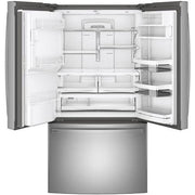  GE Profile 36-inch, 27.7 cu.ft. Freestanding French 3-Door Refrigerator with External Water and Ice Dispensing System PFE28KYNFS IMAGE 3