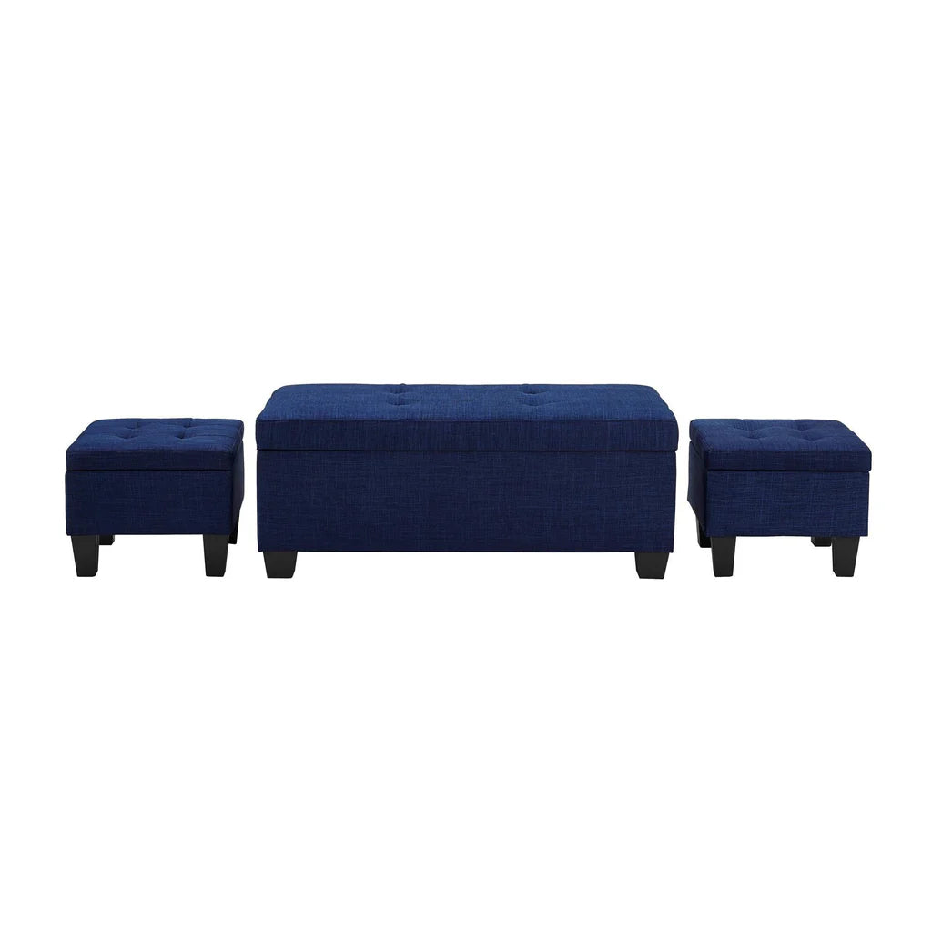 Ethan Storage Bench & Ottoman Set - Canales Furniture