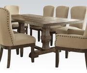 Mesa de comedor rectangular Landon con hojas