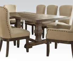 Mesa de comedor rectangular Landon con hojas