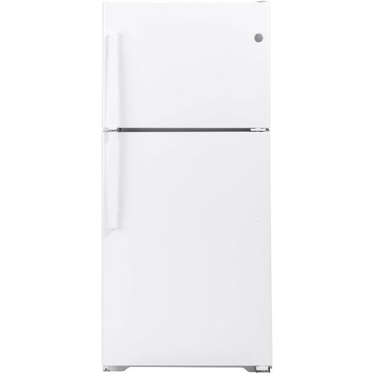 GE 30-inch, 19.2 cu.ft. Freestanding Top Freezer Refrigerator with LED Lighting GTS19KGNRWW IMAGE 1