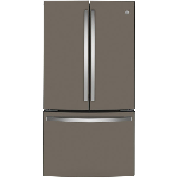GE 36-inch, 23.1 cu.ft. Counter-Depth French 3-Door Refrigerator with Interior Ice Maker GWE23GMNES