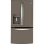  GE 36-inch, 22.1 cu.ft. Counter-Depth French 3-Door Refrigerator with external water and ice dispensing system GYE22GMNES IMAGE 1