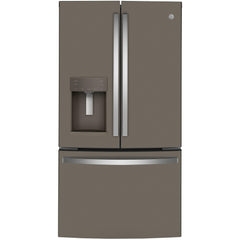 GE 36-inch, 22.1 cu.ft. Counter-Depth French 3-Door Refrigerator with external water and ice dispensing system GYE22GMNES IMAGE 1