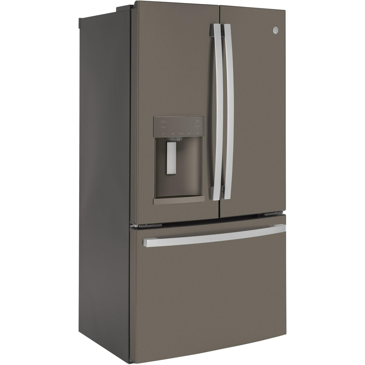  GE 36-inch, 22.1 cu.ft. Counter-Depth French 3-Door Refrigerator with external water and ice dispensing system GYE22GMNES IMAGE 2