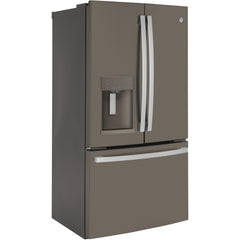  GE 36-inch, 22.1 cu.ft. Counter-Depth French 3-Door Refrigerator with external water and ice dispensing system GYE22GMNES IMAGE 2