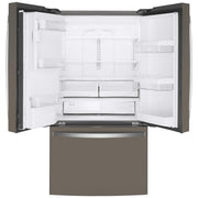  GE 36-inch, 22.1 cu.ft. Counter-Depth French 3-Door Refrigerator with external water and ice dispensing system GYE22GMNES IMAGE 3