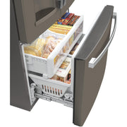  GE 36-inch, 22.1 cu.ft. Counter-Depth French 3-Door Refrigerator with external water and ice dispensing system GYE22GMNES IMAGE 6
