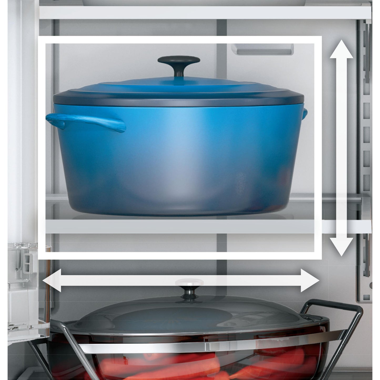 GE 36-inch, 22.1 cu.ft. Counter-Depth French 3-Door Refrigerator with external water and ice dispensing system GYE22GMNES IMAGE 7