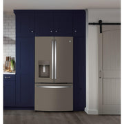  GE 36-inch, 22.1 cu.ft. Counter-Depth French 3-Door Refrigerator with external water and ice dispensing system GYE22GMNES IMAGE 9