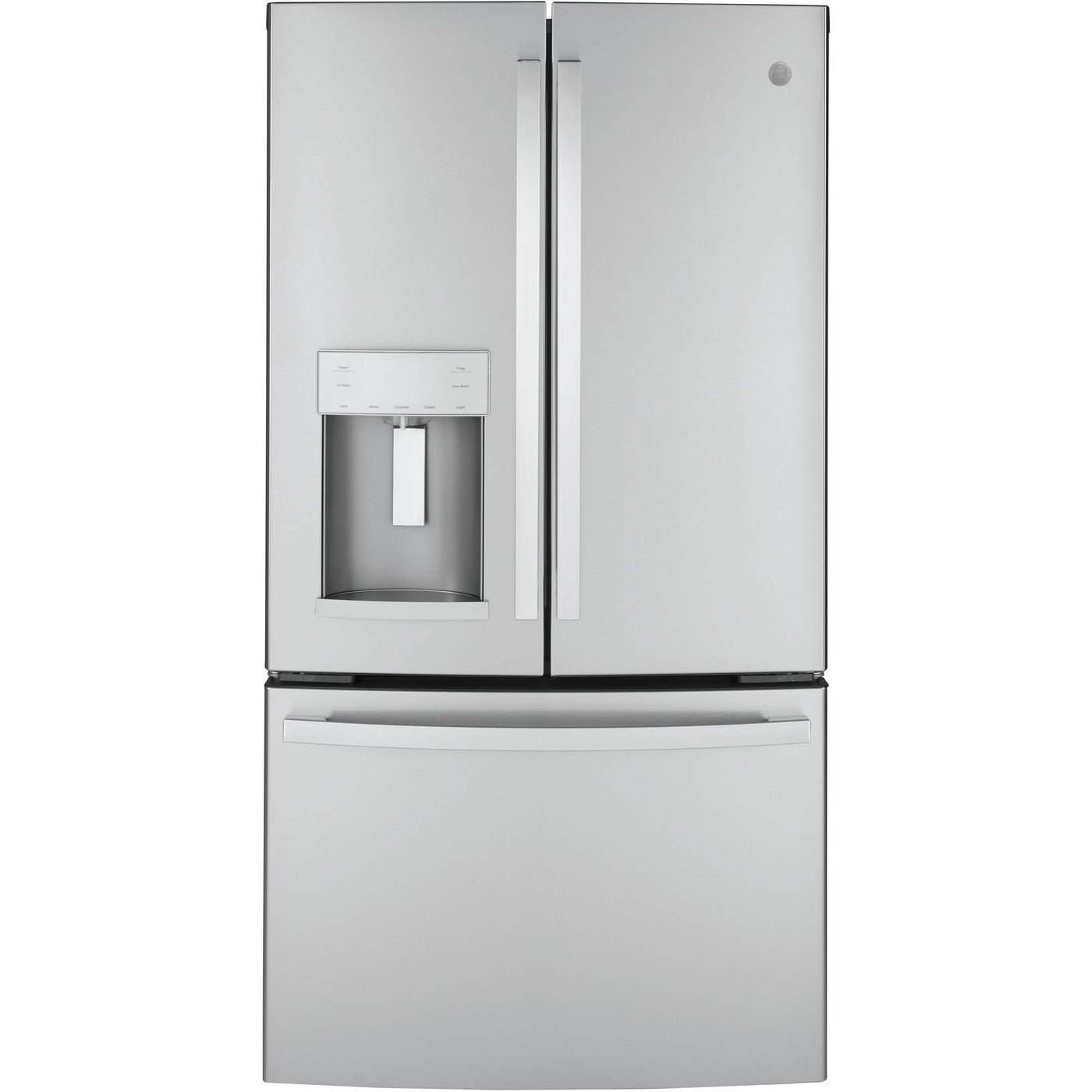  GE 36-inch, 22.1 cu.ft. Counter-Depth French 3-Door Refrigerator with external water and ice dispensing system GYE22GYNFS IMAGE 1