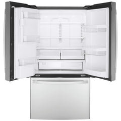  GE 36-inch, 22.1 cu.ft. Counter-Depth French 3-Door Refrigerator with external water and ice dispensing system GYE22GYNFS IMAGE 3