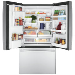 GE 36-inch, 22.1 cu.ft. Counter-Depth French 3-Door Refrigerator with external water and ice dispensing system GYE22GYNFS IMAGE 4