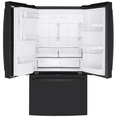 GE 36-inch, 22.1 cu.ft. Counter-Depth French 3-Door Refrigerator with external water and ice dispensing system GYE22GENDS IMAGE 3
