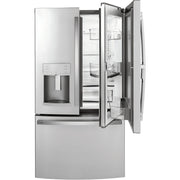 GE Profile 36-inch, 22.1 cu.ft. Counter-Depth French 3-Door Refrigerator with External Water and Ice Dispensing System PYD22KYNFS IMAGE 3