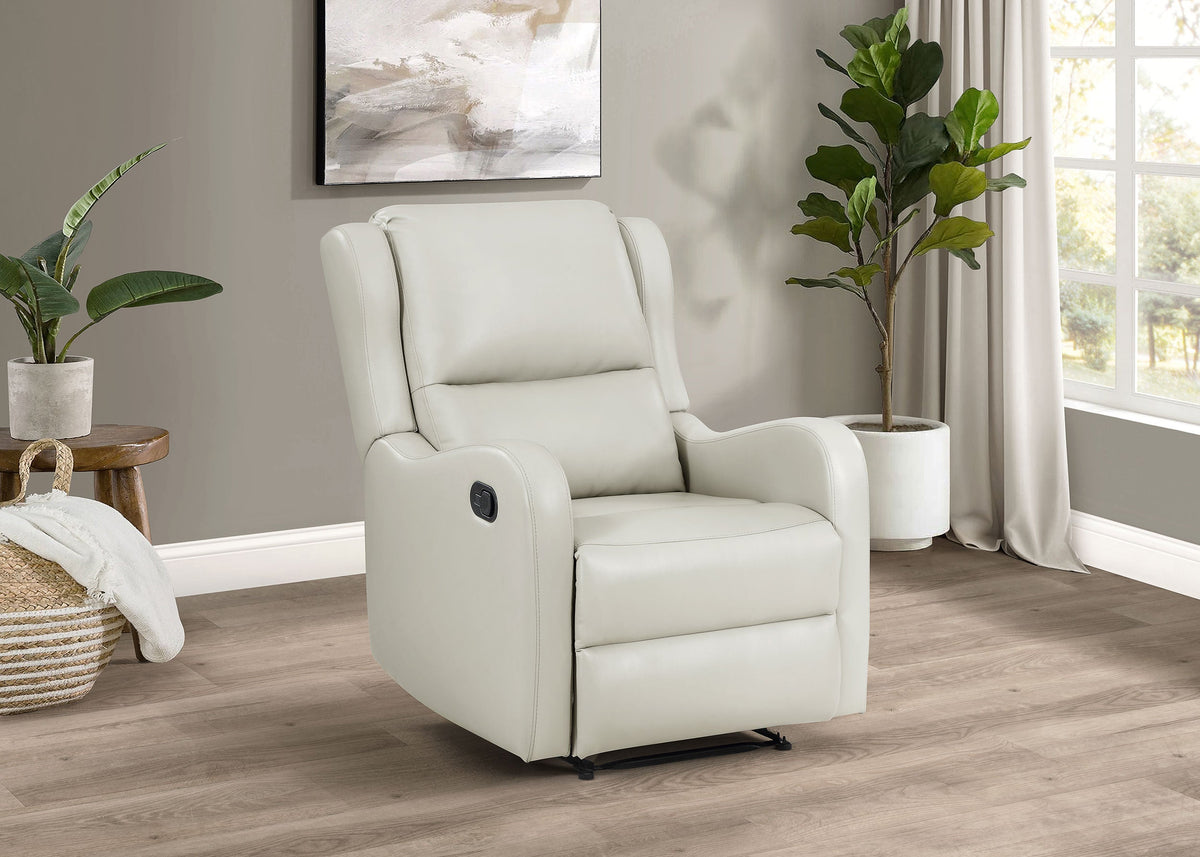 Sillón reclinable inglés tapizado Kelsey color marfil