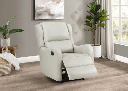 Sillón reclinable inglés tapizado Kelsey color marfil