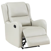 Sillón reclinable inglés tapizado Kelsey color marfil