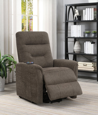 Sillón de masaje eléctrico tapizado Henrietta beige