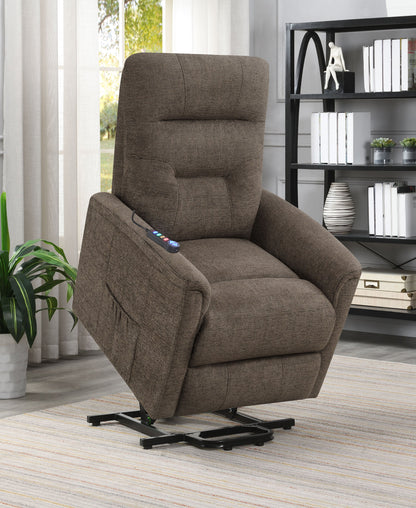 Sillón de masaje eléctrico tapizado Henrietta beige