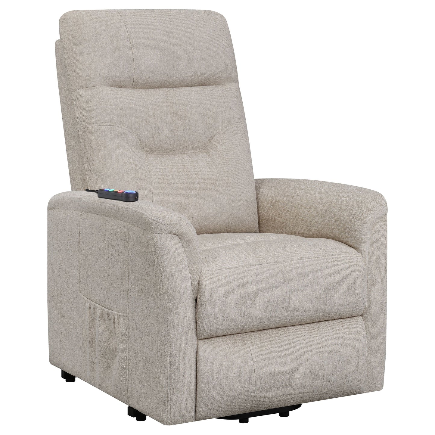 Sillón de masaje eléctrico tapizado Henrietta beige