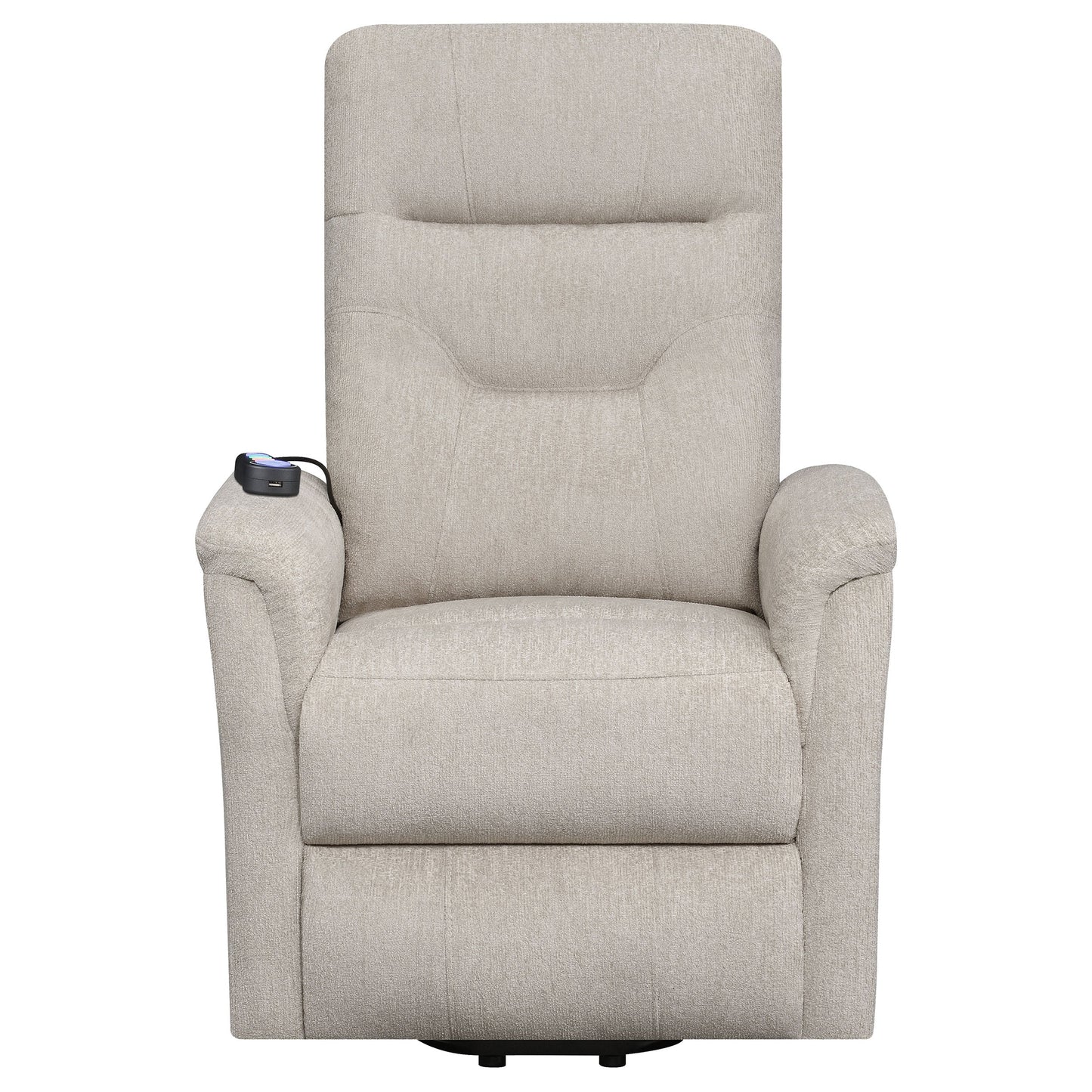 Sillón de masaje eléctrico tapizado Henrietta beige