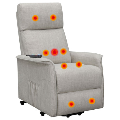 Sillón de masaje eléctrico tapizado Herrera color beige