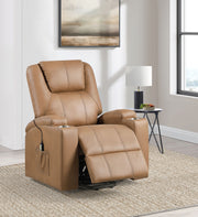 Sillón reclinable de masaje eléctrico tapizado Armstrong negro