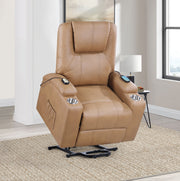 Sillón reclinable de masaje eléctrico tapizado Armstrong negro