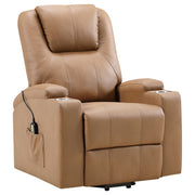 Sillón reclinable de masaje eléctrico tapizado Armstrong negro