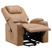 Sillón reclinable de masaje eléctrico tapizado Armstrong negro