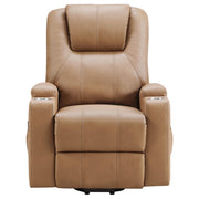 Sillón reclinable de masaje eléctrico tapizado Armstrong negro