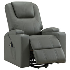 Armstrong Upholstered Power Lift Massage Recliner Ivory