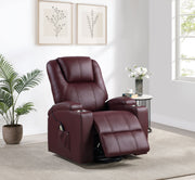 Sillón reclinable de masaje eléctrico tapizado Armstrong negro