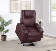 Sillón reclinable de masaje eléctrico tapizado Armstrong negro