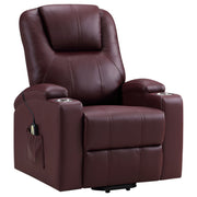 Sillón reclinable de masaje eléctrico tapizado Armstrong negro