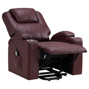 Sillón reclinable de masaje eléctrico tapizado Armstrong negro