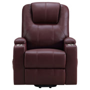 Sillón reclinable de masaje eléctrico tapizado Armstrong negro